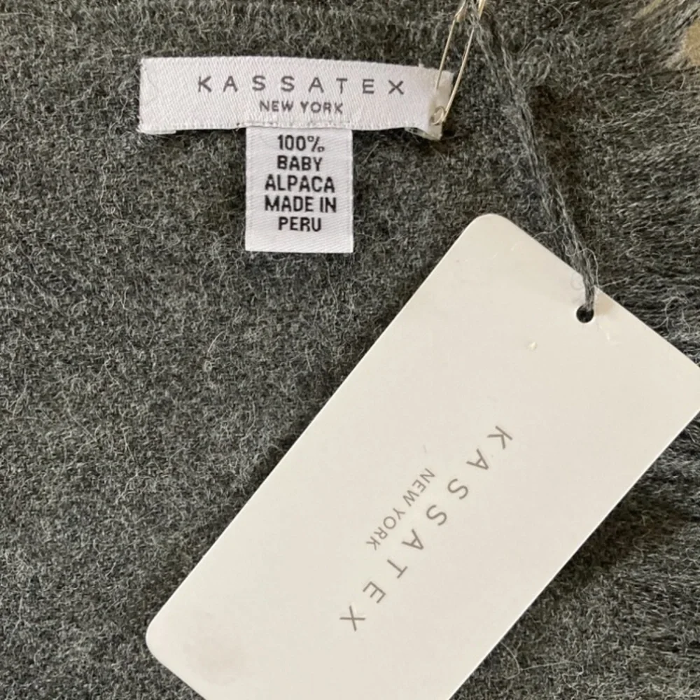 Kassatex 100% Baby Alpaca Luxury Throw Blanket Made in Peru Luxe Gray NWT